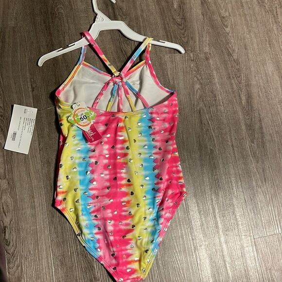 Penelope Mack Baby Girls' 1-Piece Tie-Dye Hearts Swimsuit - Picture 2 of 2